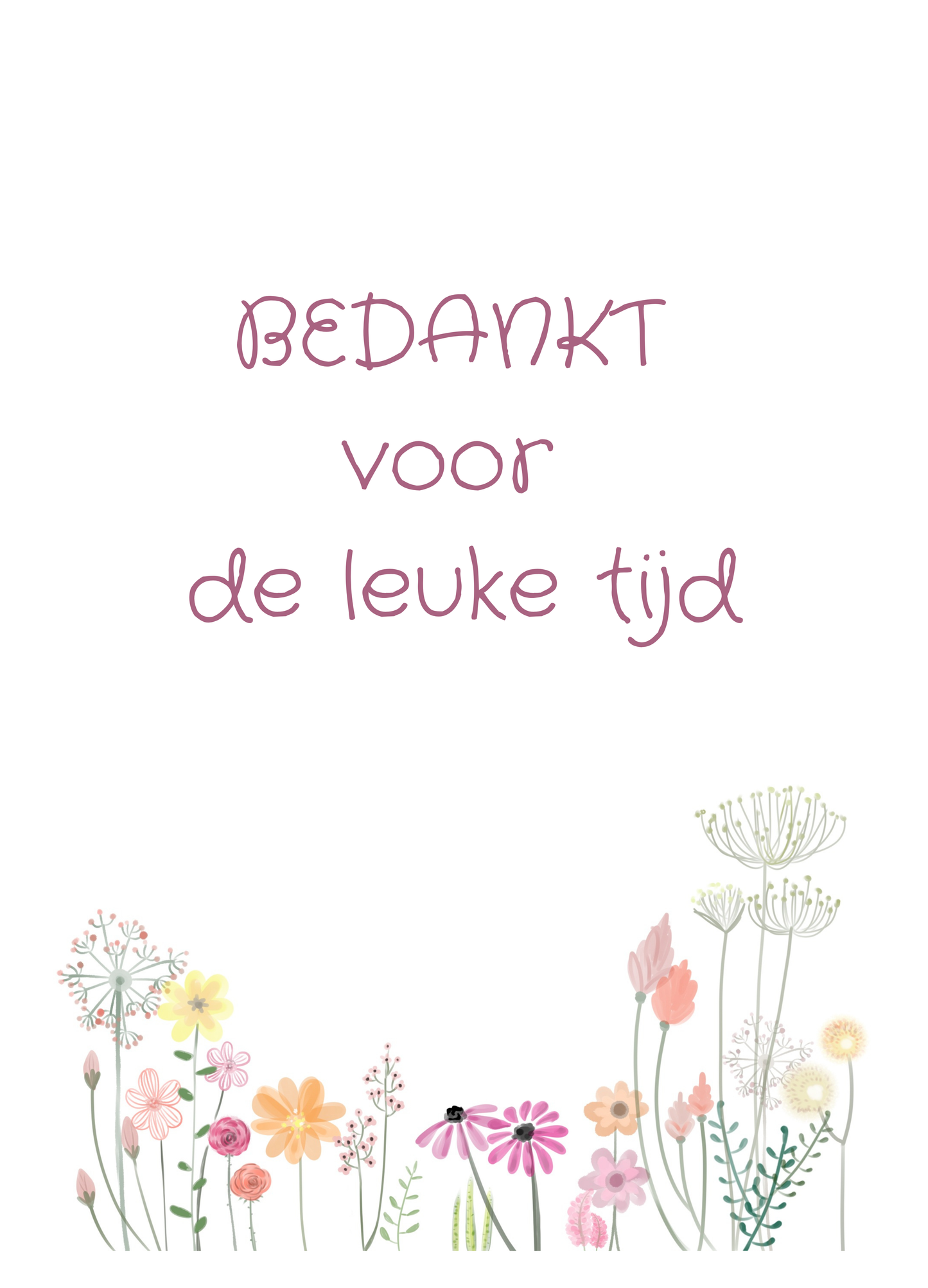 Bedankt - bloemen