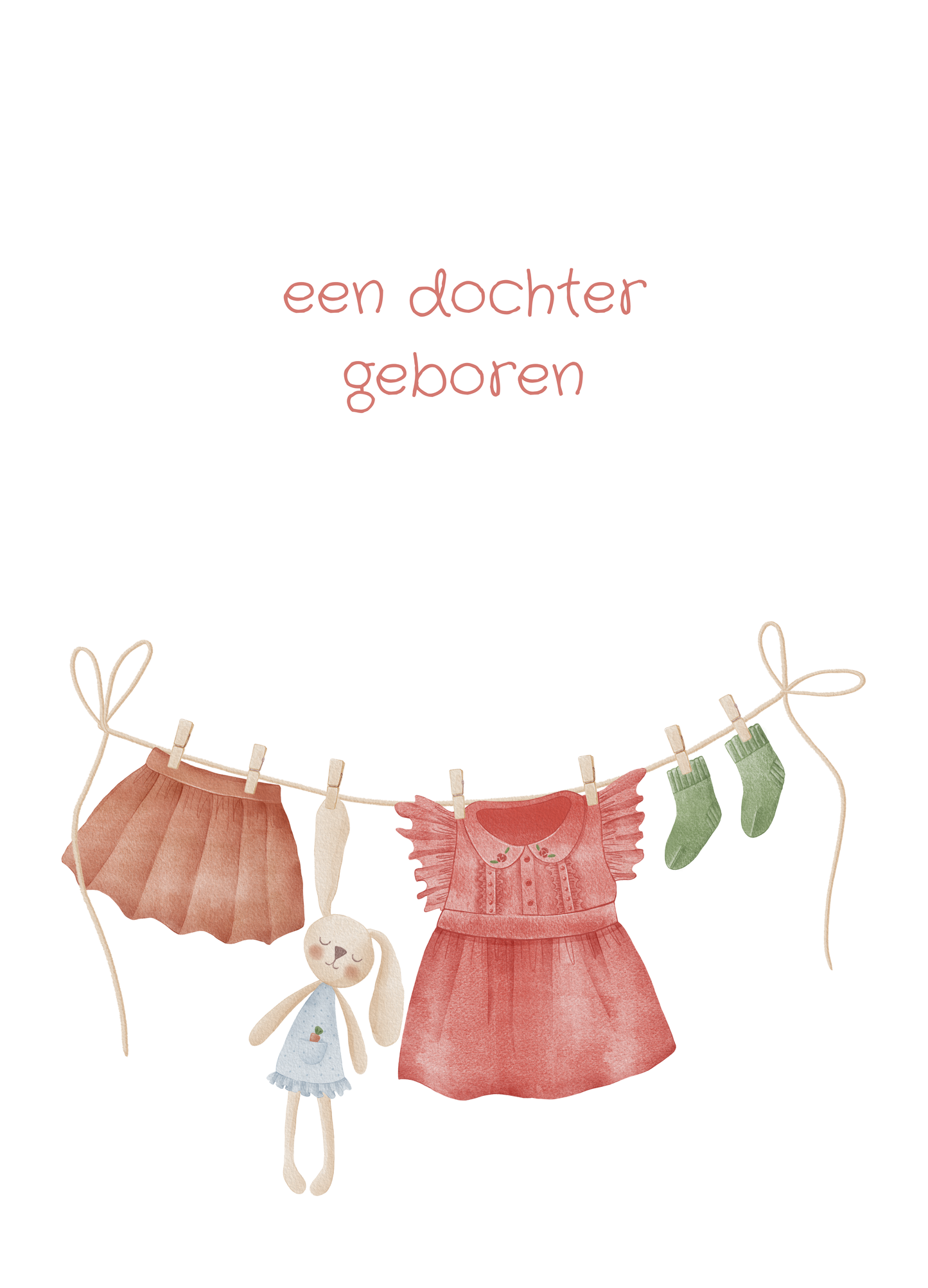 Geboorte - waslijn met kleding