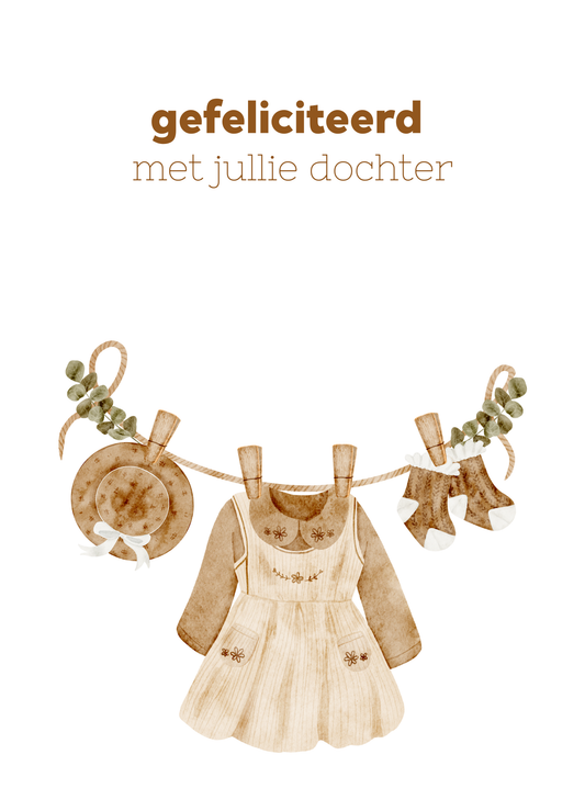 Geboorte - waslijn met kleding