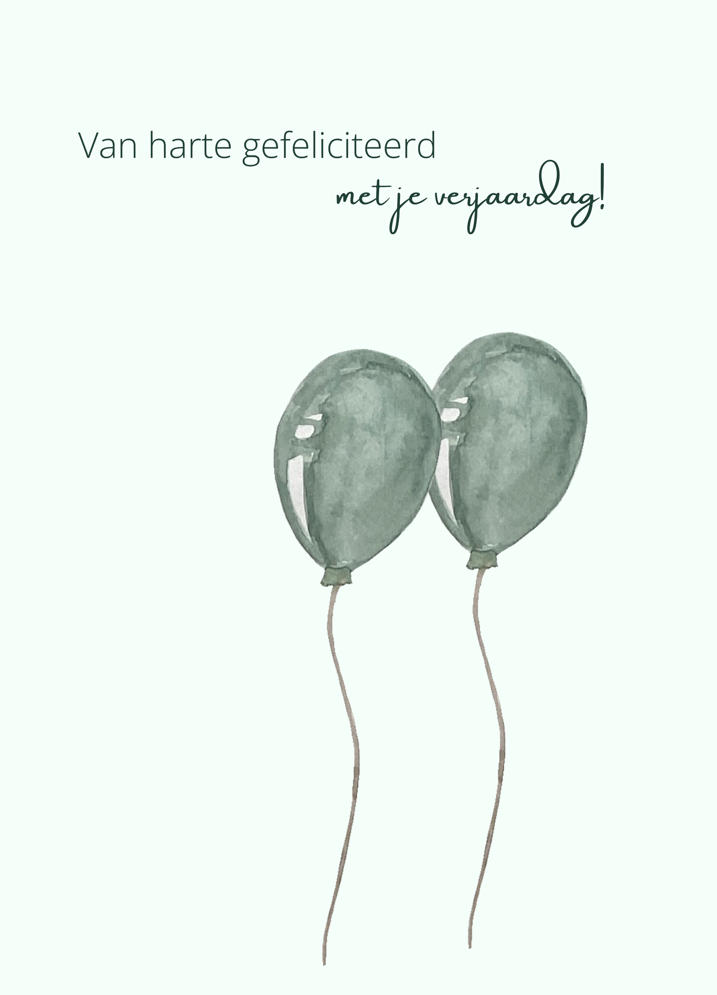 Verjaardag - groene ballonnen
