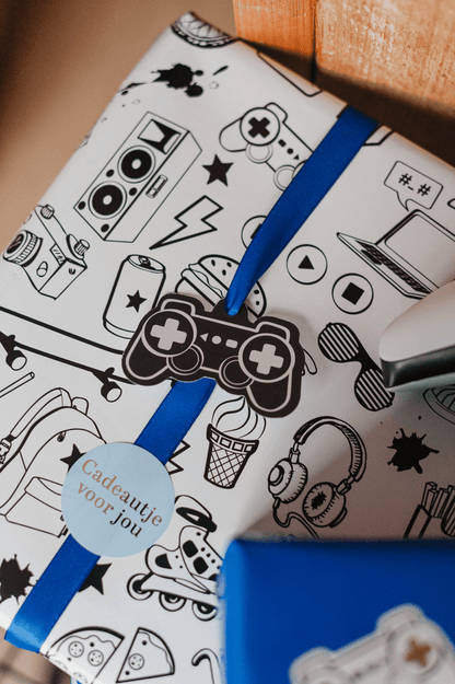 Cadeaupapier Game On - 70 cm