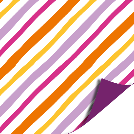 Cadeaupapier Painted Lines (purple) - 70 cm