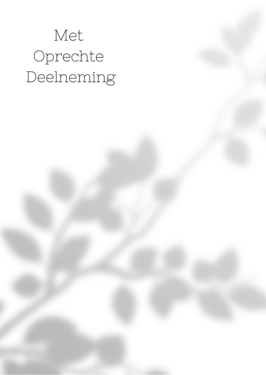 Met oprechte deelneming - tak